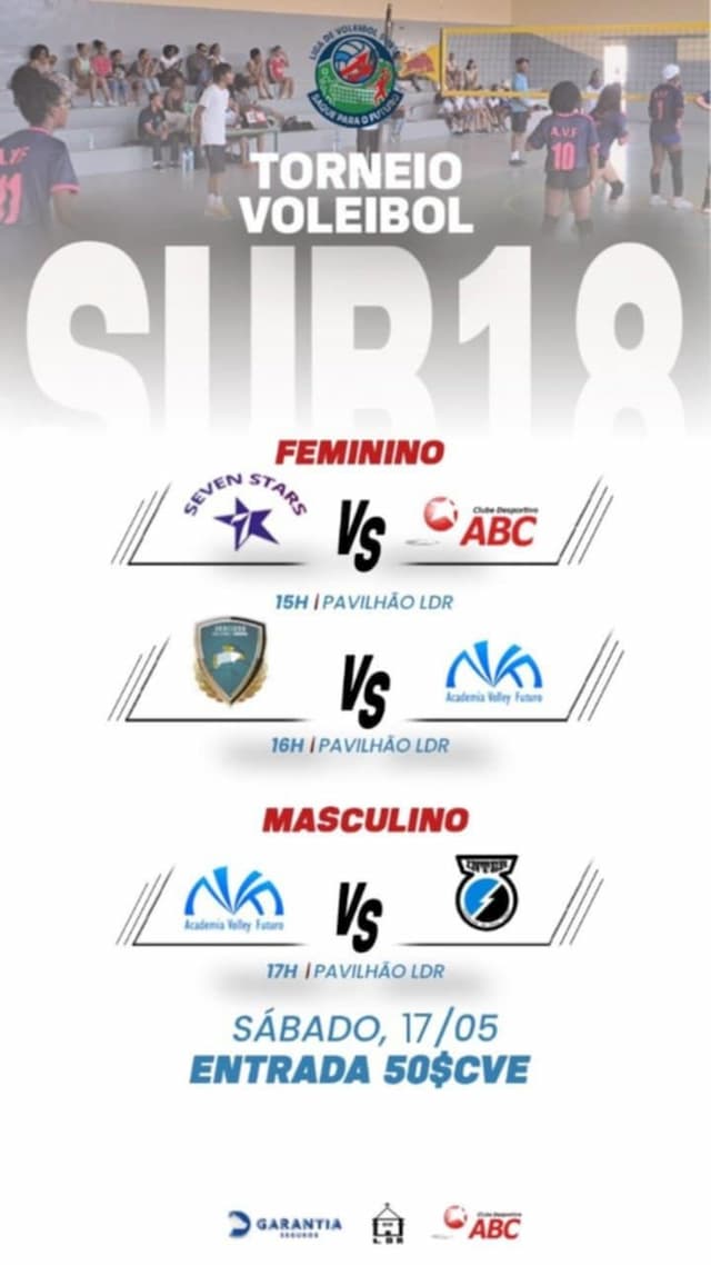 Recinto desporto do LDR acolhe jogos da 3ª Jornada da Liga de Voleibol sub-18 