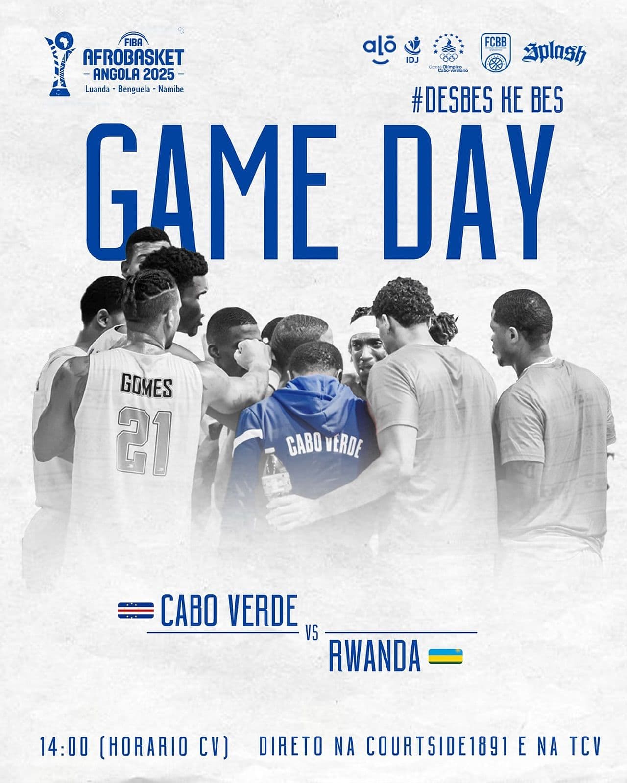 Cabo Verde joga hoje contra Ruanda na terceira jornada primeira fase do  Afrobasket  Angola -2025