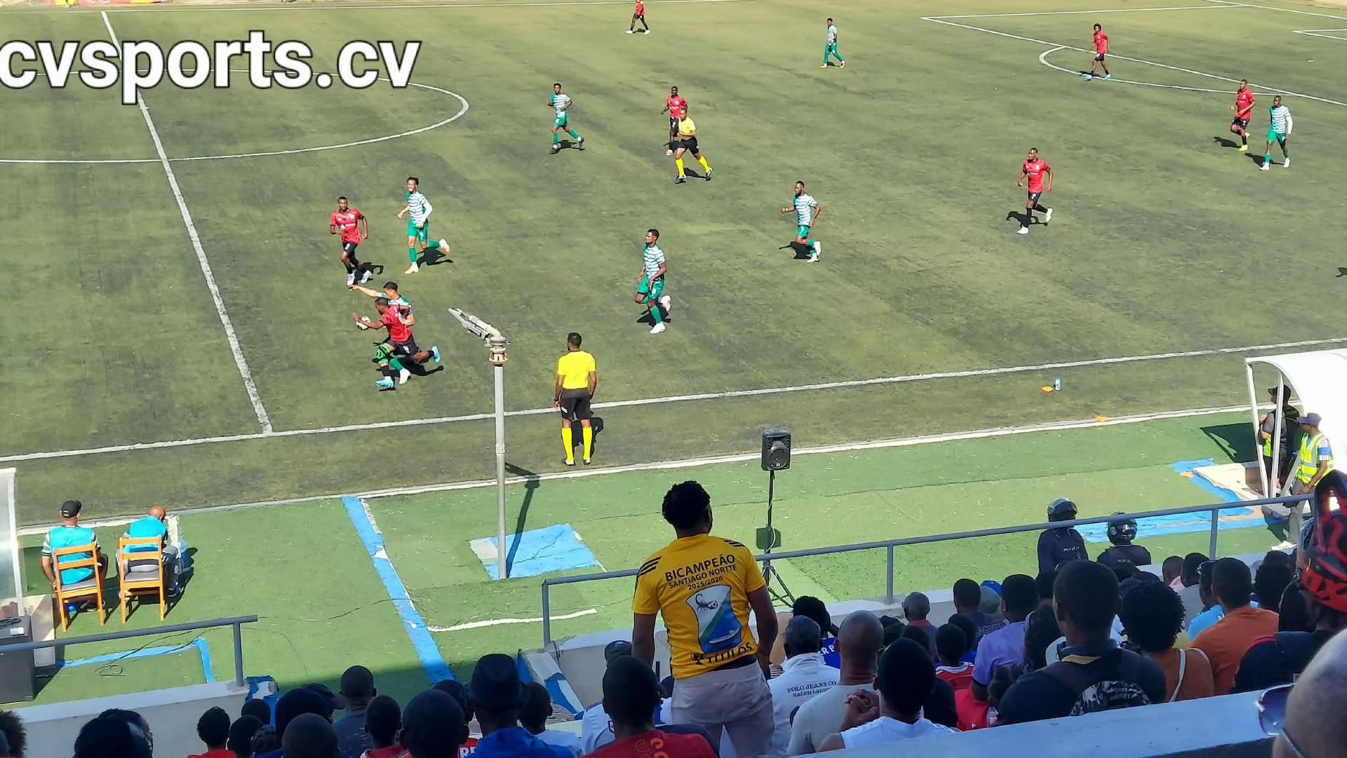 Scorpions Vermelho x Palmeira Jogo no Estádio 25 de Julho em Pedra Badejo