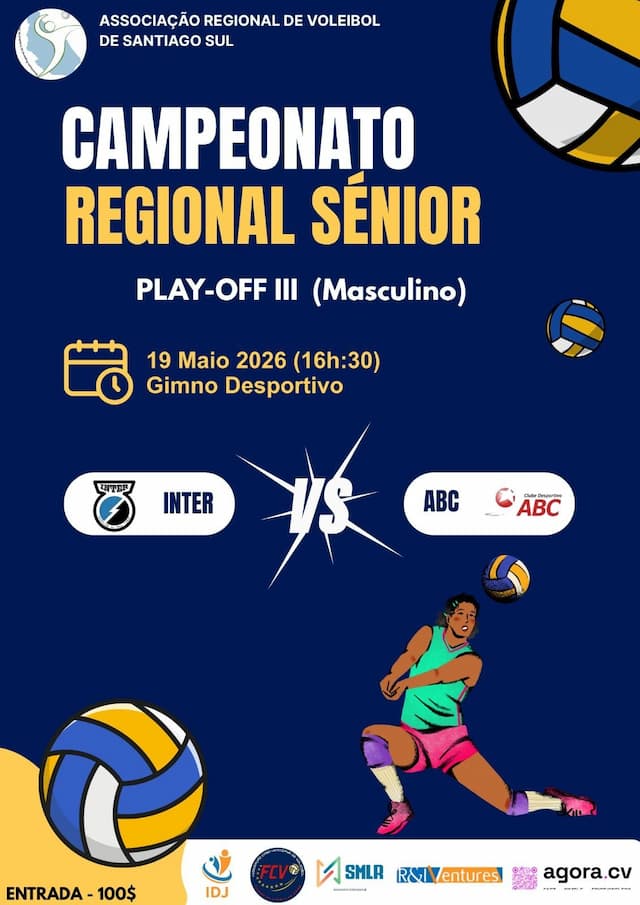 Associação Regional de Voleibol marca mais uma ronda play off Campeonato de Santiago Sul