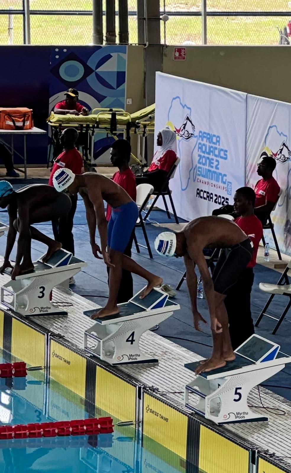 Cabo Verde continua sua participação no Campeonato Zonal Africano de Natação.
