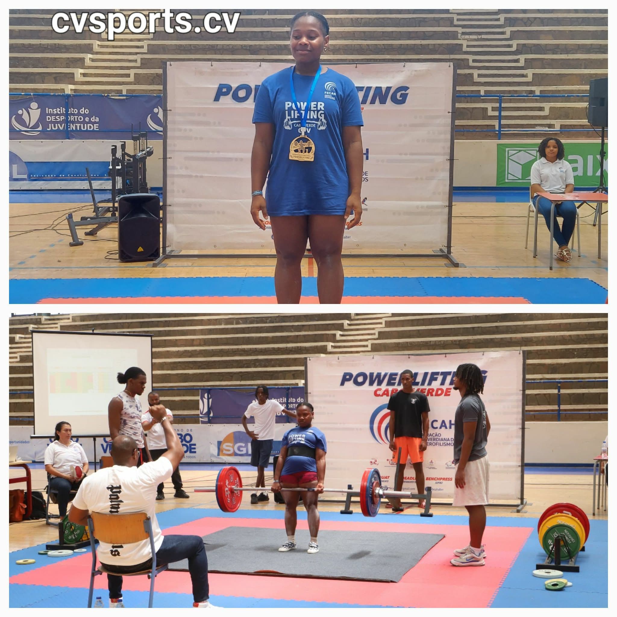 Ledna Semedo Campeã Nacional de Powerlifting na categoria de 63 quilos