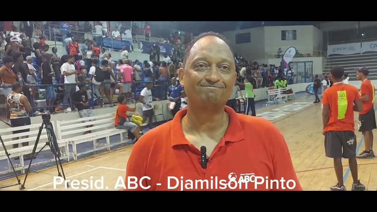 Presidente do ABC da Praia, Djamilson Pinto, fala das actividades do Clube que este ano venceu os Nacionais de Basuqeteol Sub-18 Masc., Sénior Masc. e Fem.