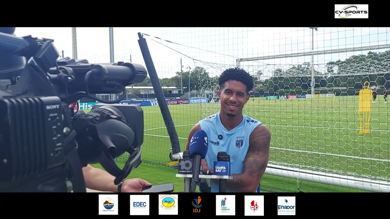 Treino da Seleçao Nacional de Futebol. Declarações de Kevin Pina e Diney Borges