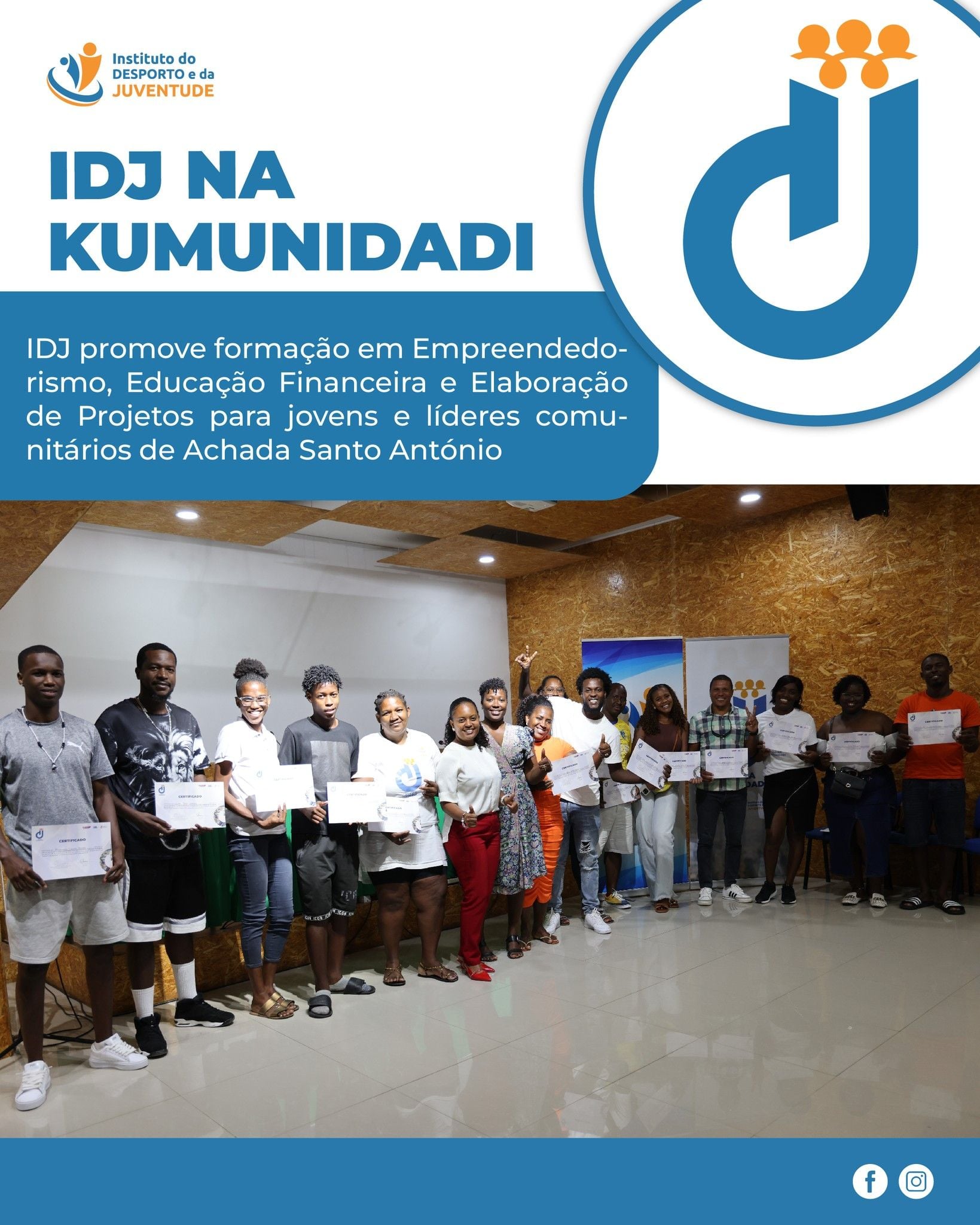 IJD continua caminhada nas Comunidades, desenvolvendo várias ações em prol dos desportistas e jovens.