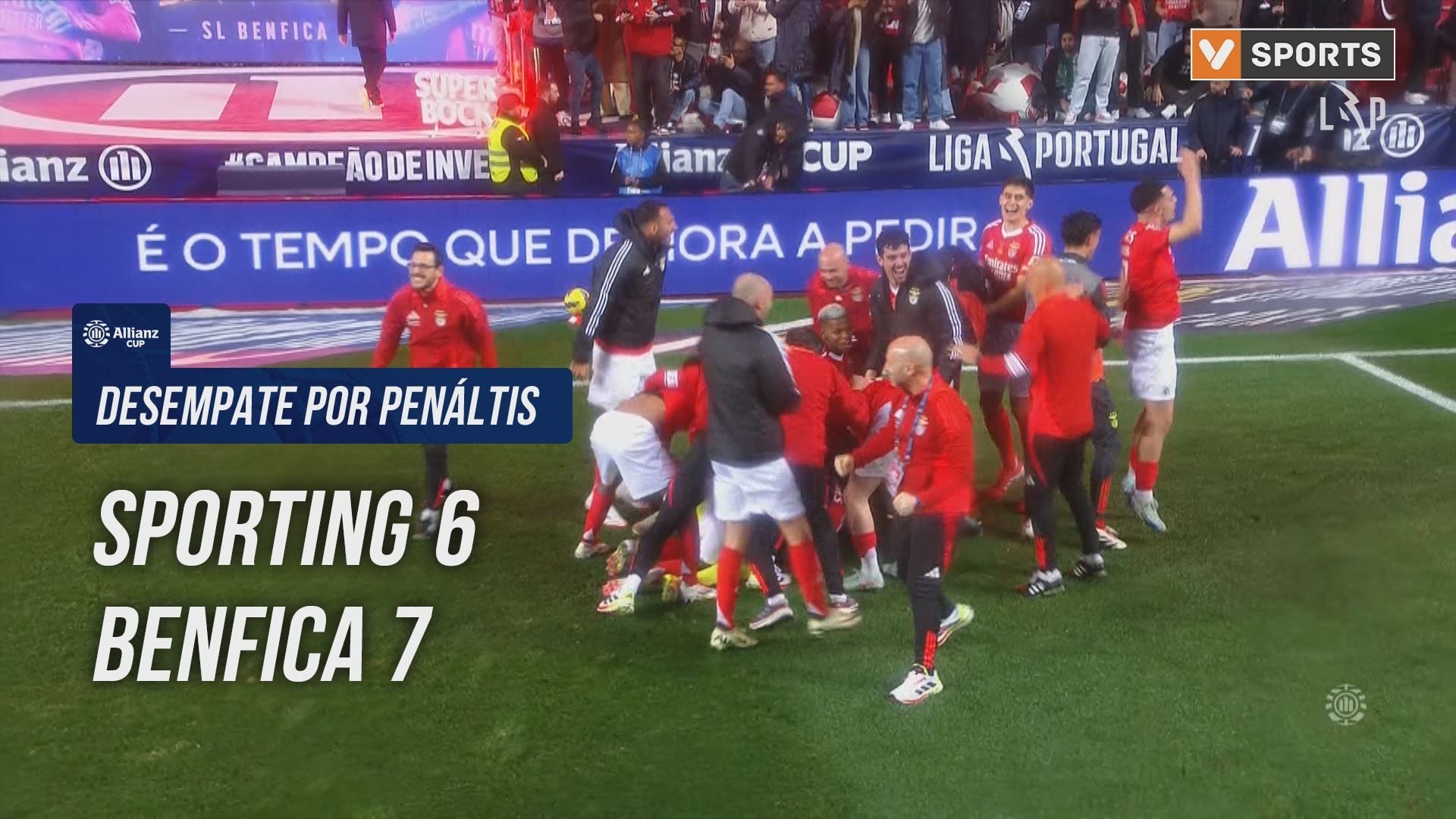 Benfica vence Sporting nos penáltis e conquista Taça da Liga. (Sporting 1-1 Benfica nos 90 minutos)