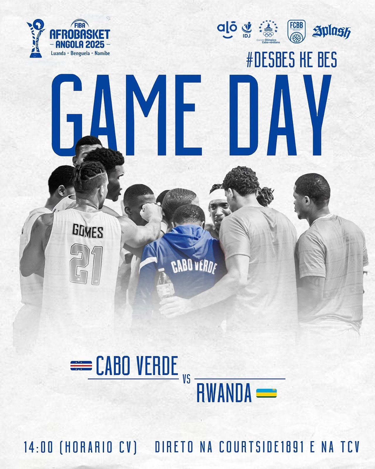 Cabo Verde joga hoje contra Ruanda na terceira jornada primeira fase do Afrobasket Angola -2025