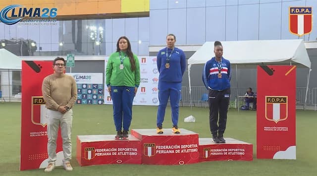 Atletismo: Arianne Morais conquista medalha bronze no Ibero-Americano no Peru